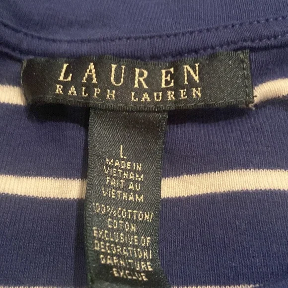 Blue and white women L Ralph Lauren Shirt - Picture 2 of 3